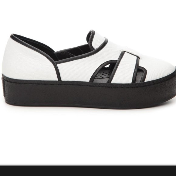 New white canvas Opening Ceremony platform slip on sneakers/shoes 38/7.5 - Picture 5 of 5
